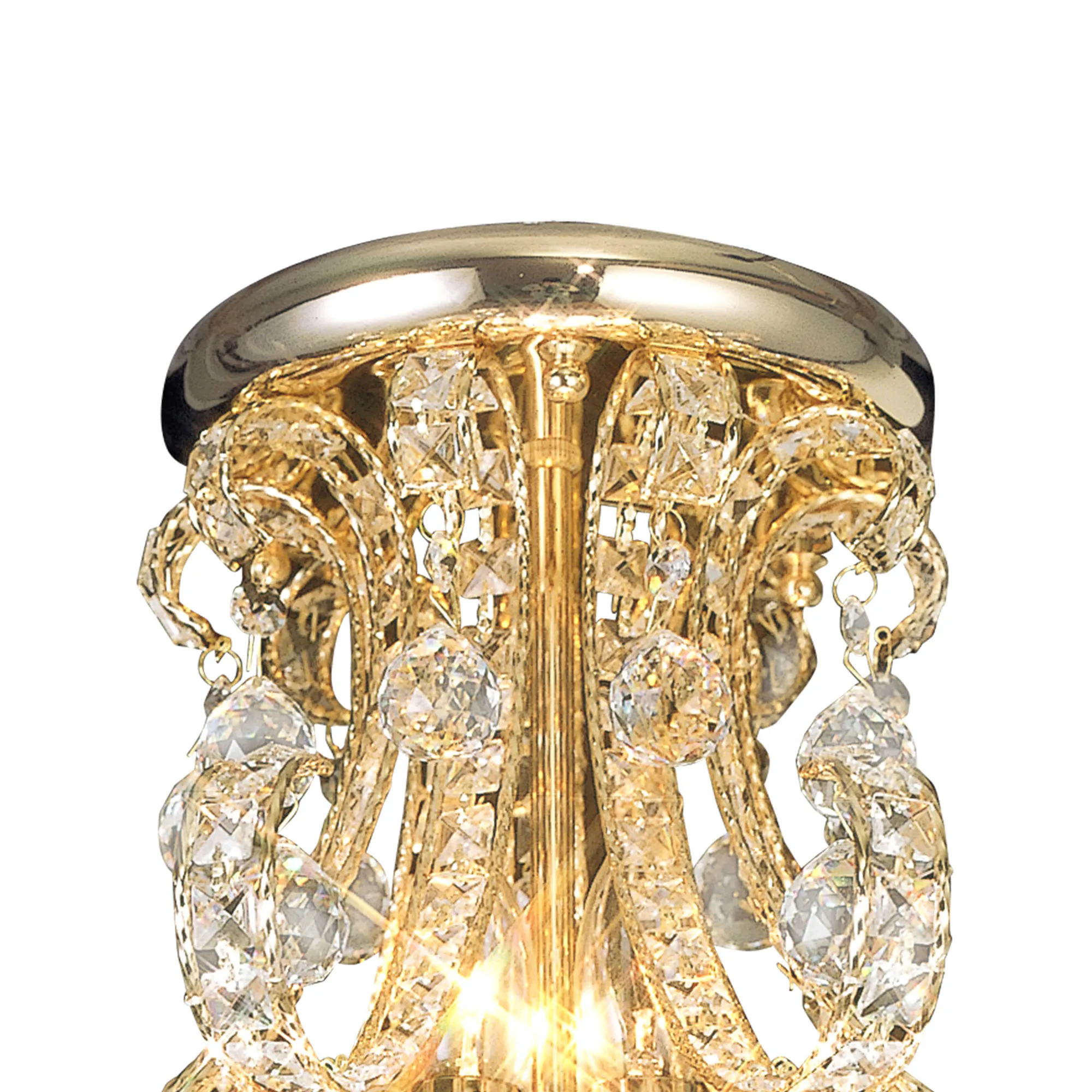 Pearl Crystal Chandelier 9 Light French Gold IL30006  Diyas Pearl